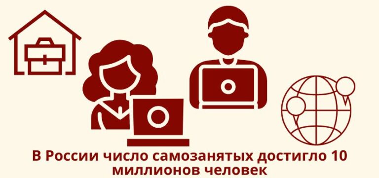 В России число самозанятых достигло 10 миллионов человек