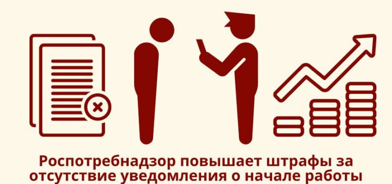 Роспотребнадзор повышает штрафы за отсутствие уведомления о начале работы