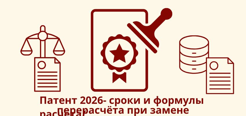 Патент 2026: сроки и формулы расчёта/перерасчёта при замене